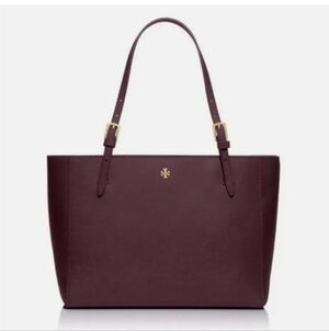 Tory Burch York Tote Brown Leather Shoulder Bag